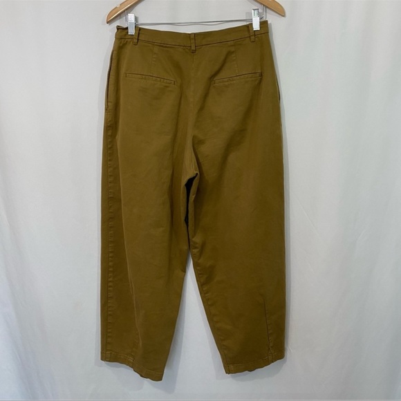 TOAST Twill Easy Pleated Barrel Balloon Leg High Rise Trouser Pants - Picture 6 of 9